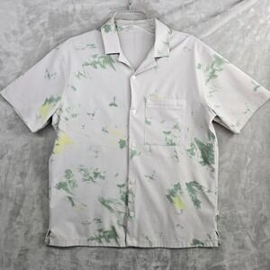 Lululemon Men's Airing Easy camp shirt Hawaiian Size Large‎ Tie-dye